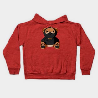 Ninja Teddy Bear Kids Hoodie